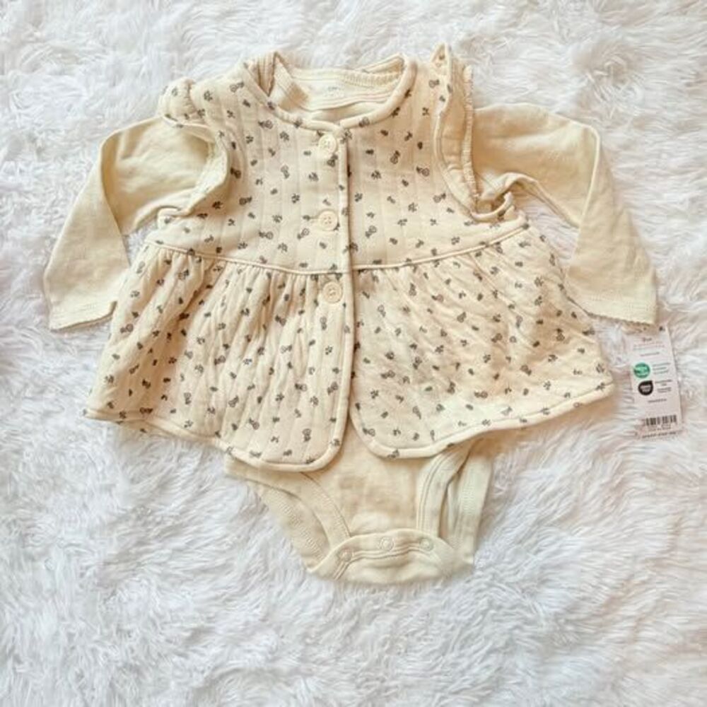 🌸 NWT Carter's Floral Cardigan & Bodysuit Set 9M Baby Girl Outfit
